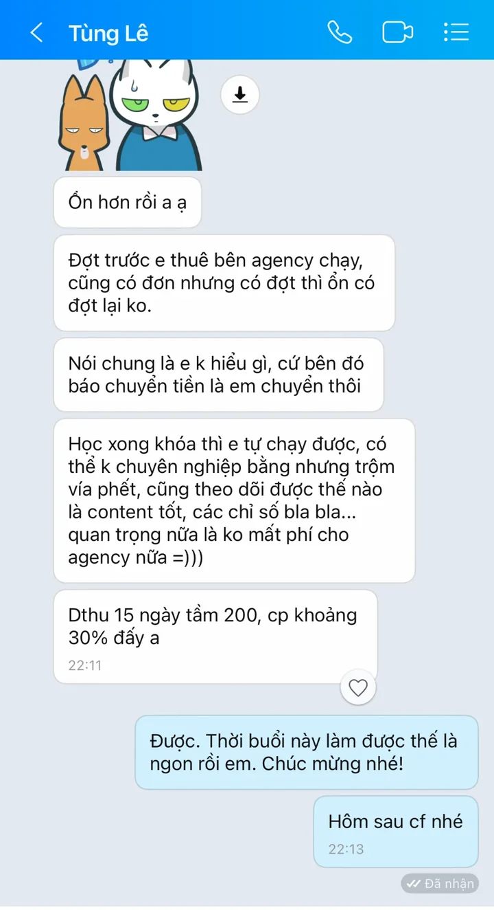 Feedback học viên — Tùng Lê
